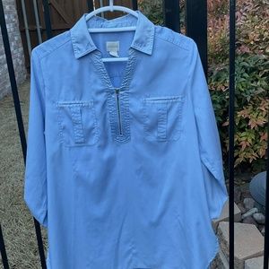 Chico’s Light Blue Tunic, Size 1